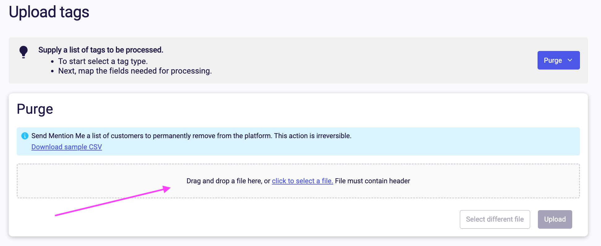 Image showing how to upload your selected file