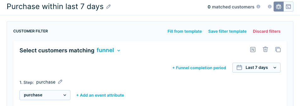 Conditional split step to check for customer purchase