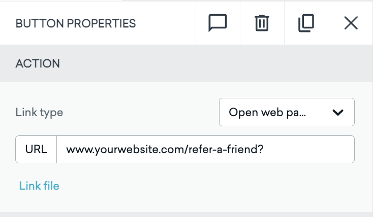 Adding landing page base URL in Braze