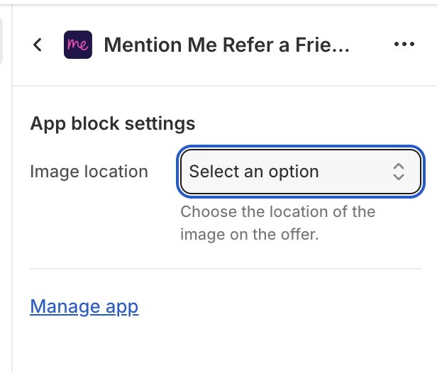 Image placement selector