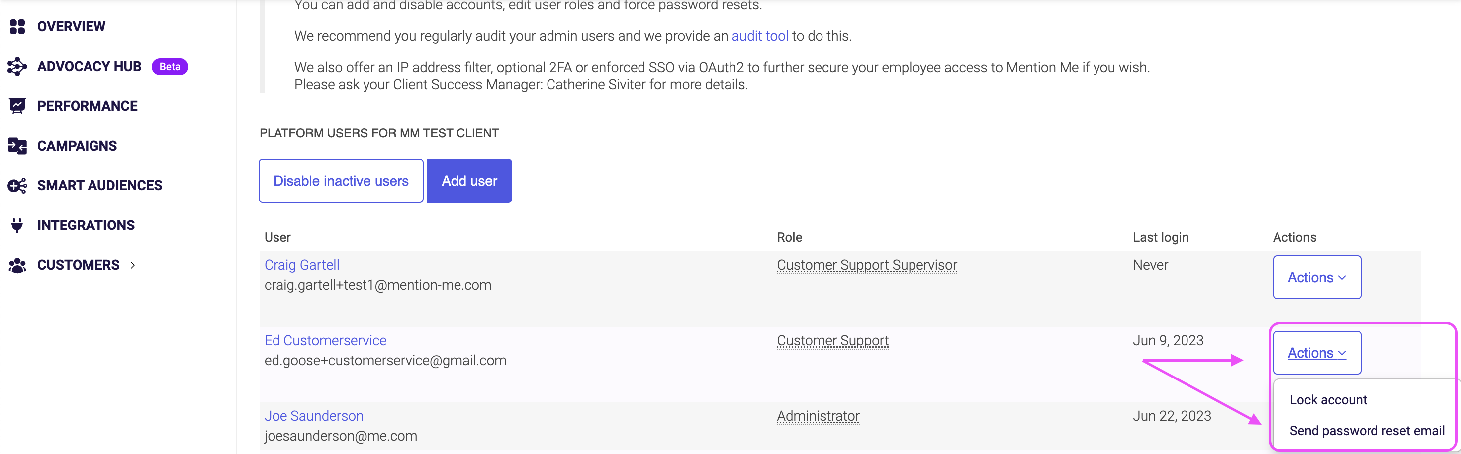 Image showing how to send a password reset email