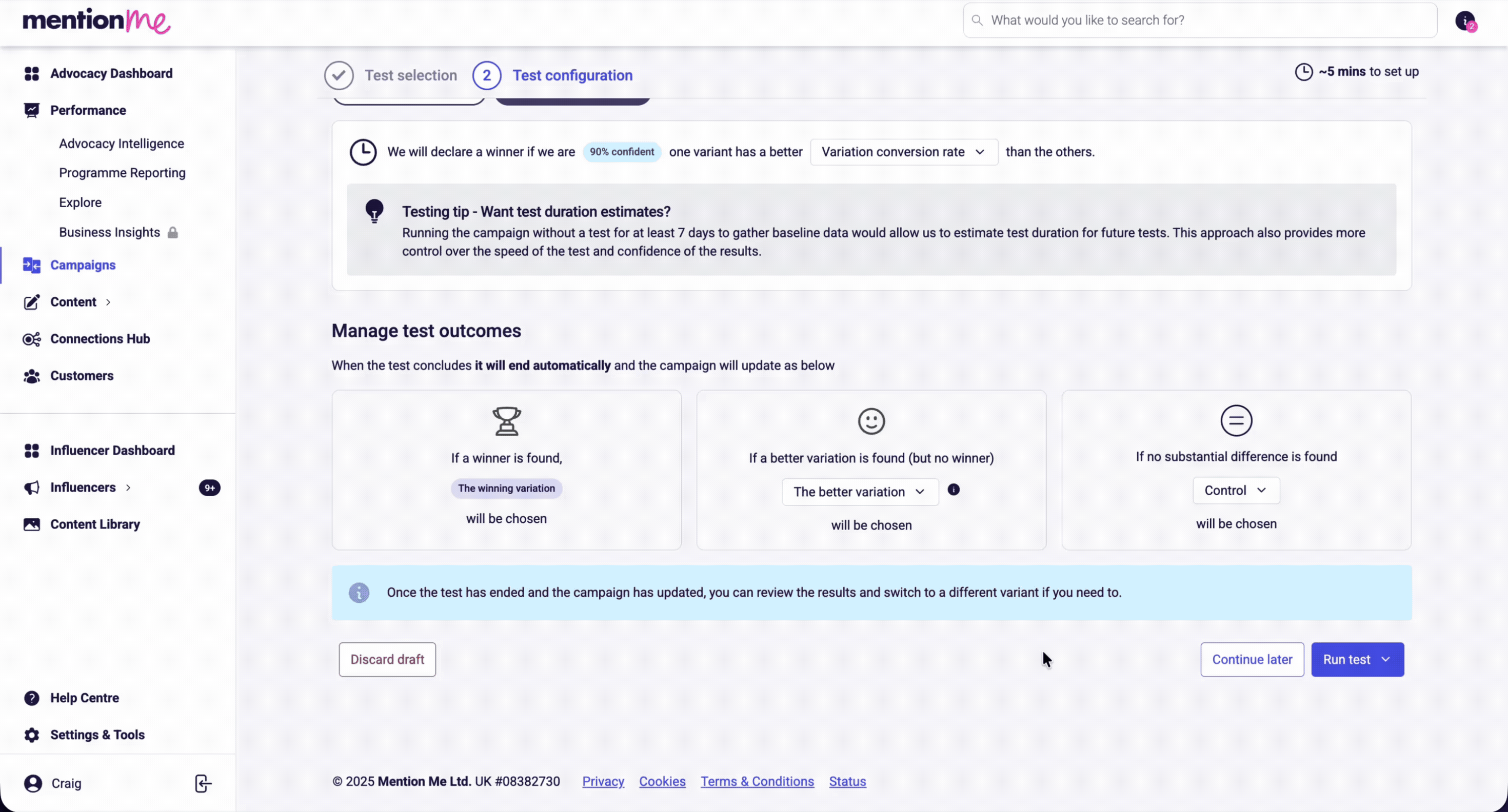 Screen recording showing how to confirm scheduling the experiment