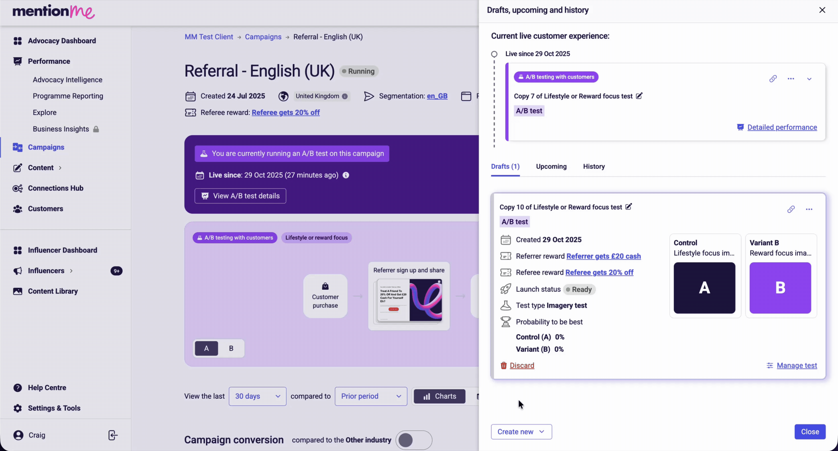 Screen capture showing steps to enable Native Share in campaign settings