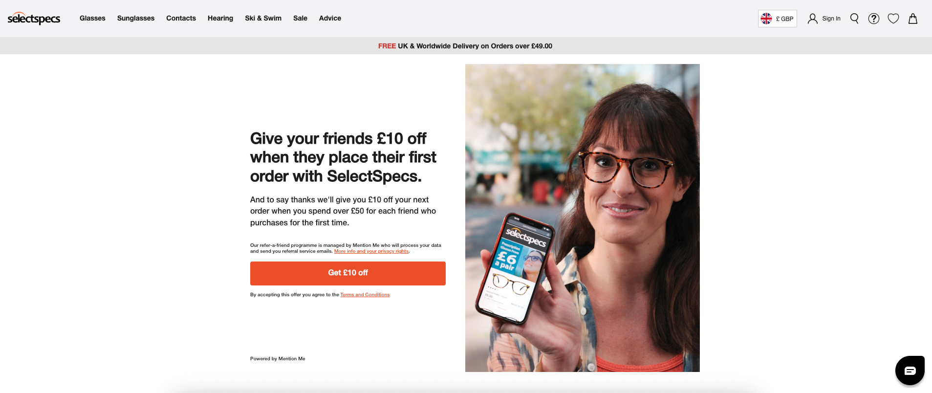 Network tab showing live tag request to tag.mention-me.com with payload details