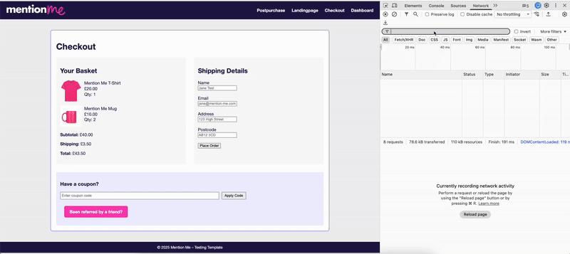 How to Test the Referee Tag on Your Checkout Page (DEMO) Mention Me