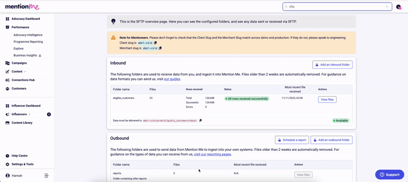 Viewing final configuration and file logs