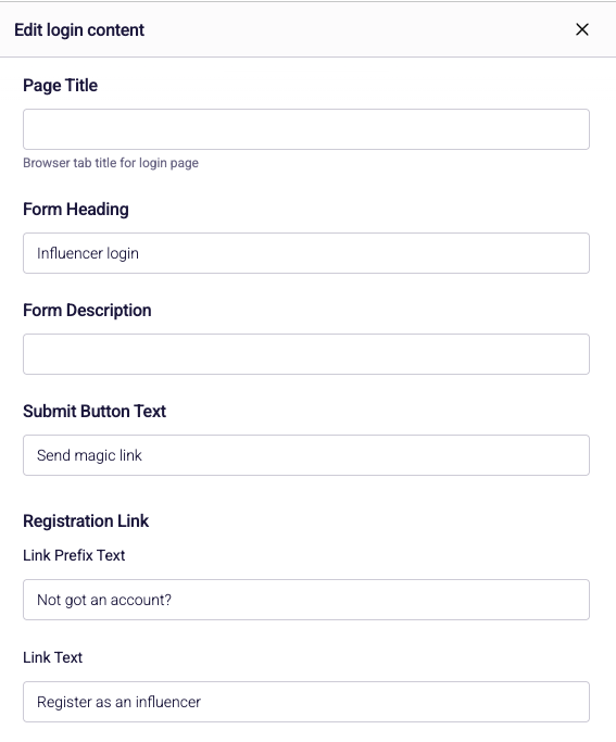 Editing the button text for the login page.