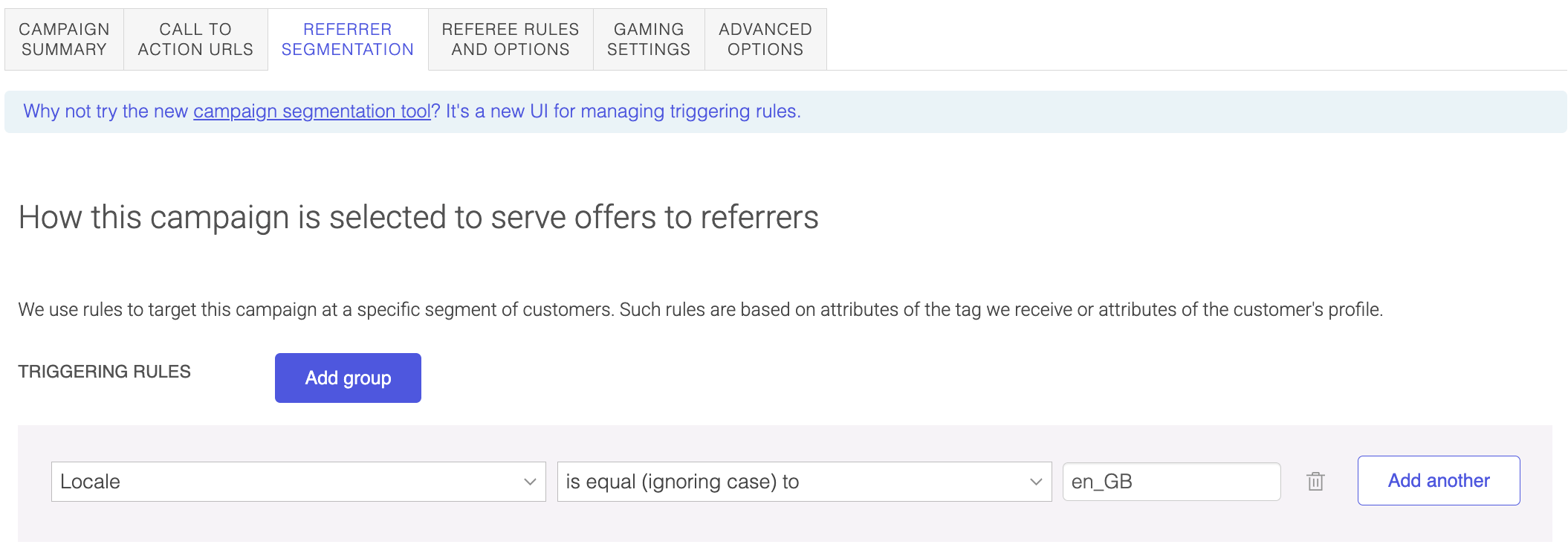 Editing your locale in campaign configuration