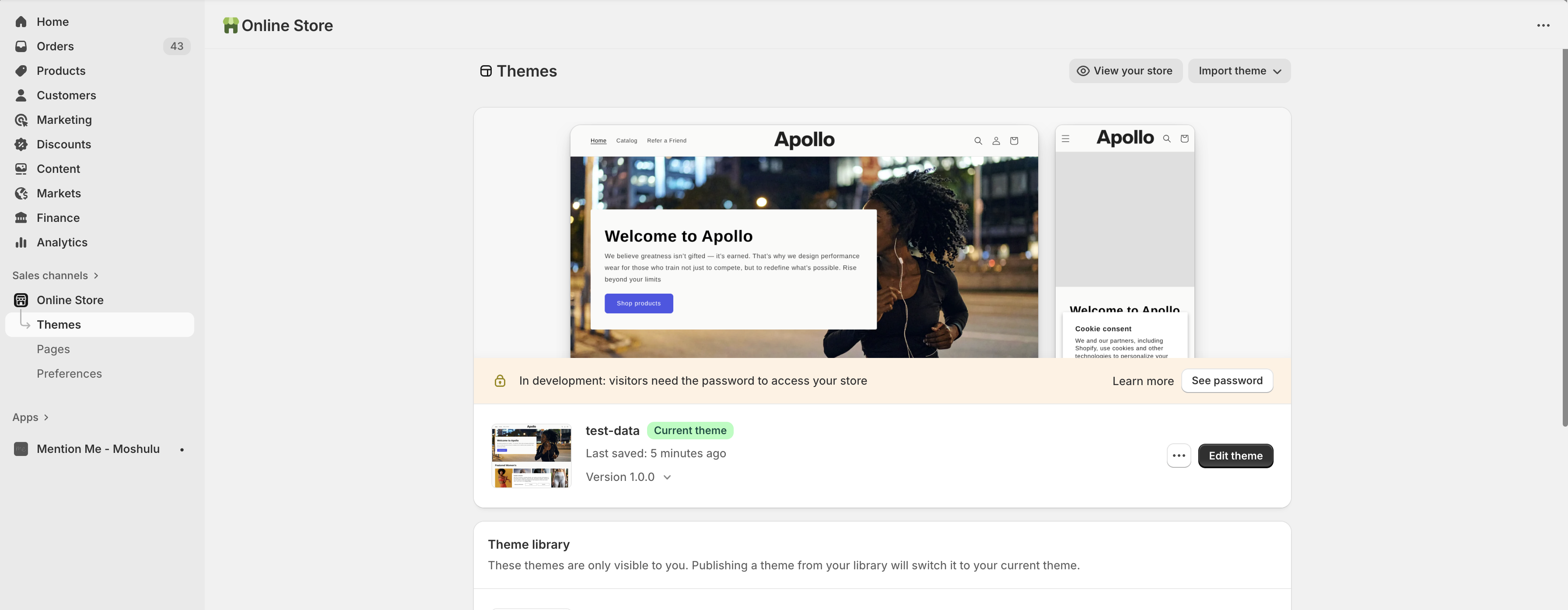 Edit Theme button on the Theme Page