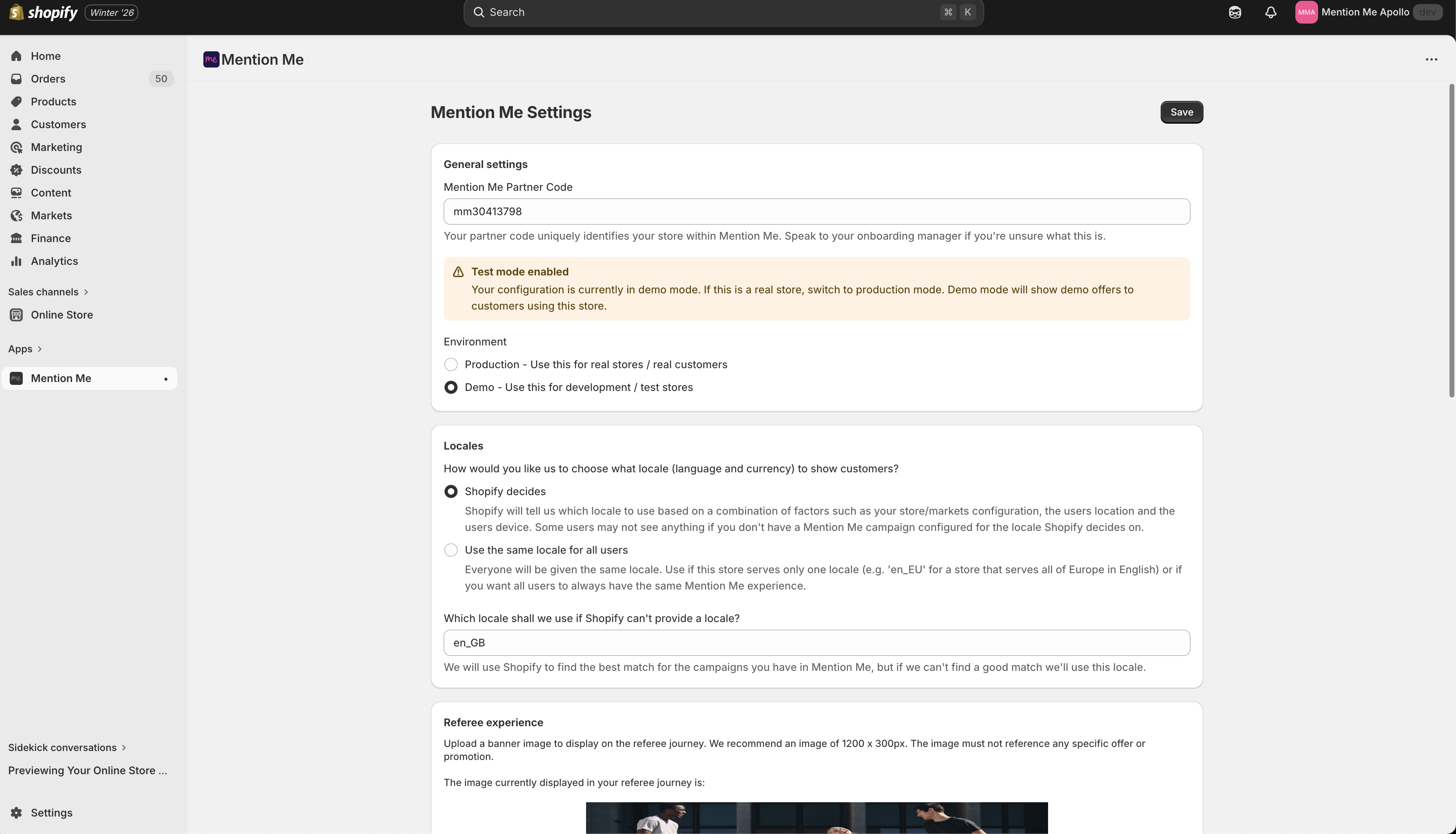 Settings comparison old app