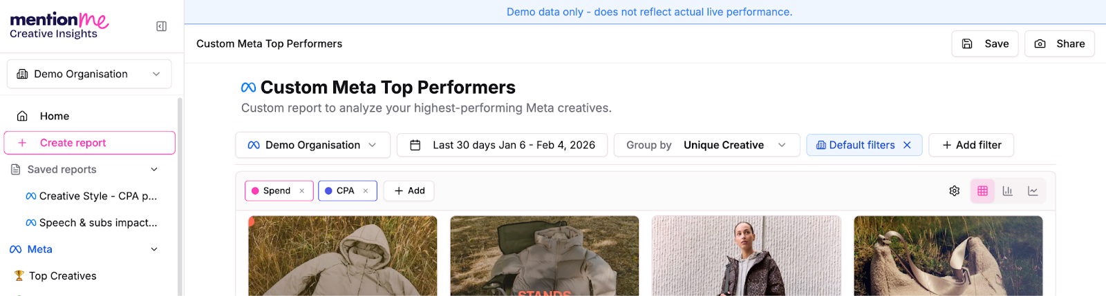 Using the Top Performers report interface